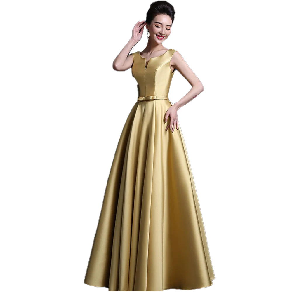 Свадебное платье для гостей, новое атласное сексуальное платье трапециевидной формы с V-образным вырезом, золотисто-зеленое, синее, красное, зеленое, оранжевое, розовое платье подружки невесты, длинное платье vestido madrinha
