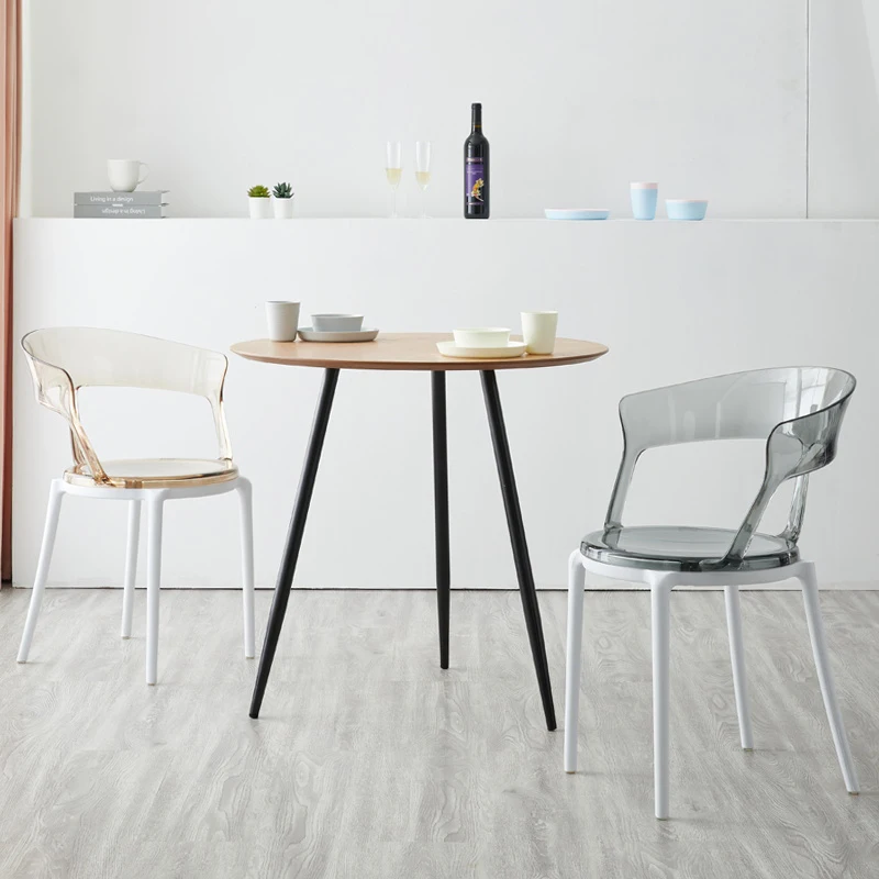 Скандинавский обеденный стул Из Прозрачного Пластика, Современные Простые Утолщенные Стулья для Столовой, Мебель для дома для отдыха в кофейне