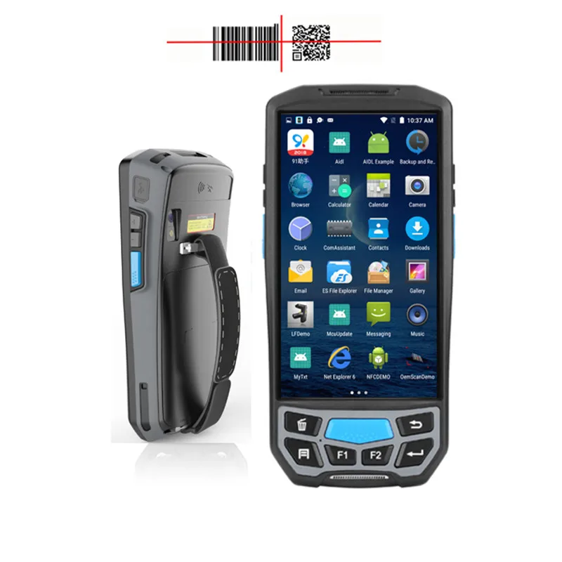 Сканер штрих-кода 1D 2D Android Терминал Сбора данных UHF RFID NFC Считыватель IP66 Прочный промышленный КПК
