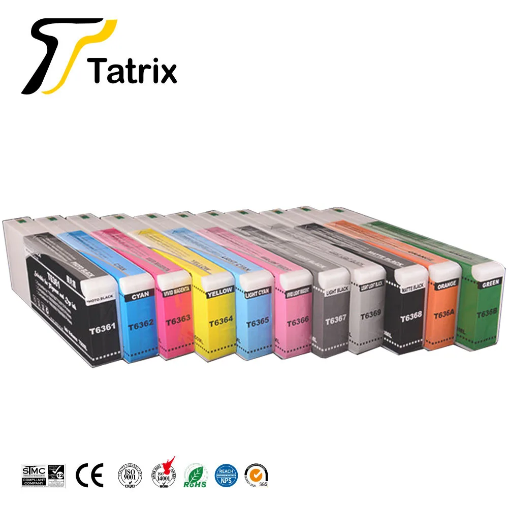 Совместимый Чернильный картридж Tatrix T6361-T6369 T636A T636B С пигментными чернилами Для Epson Stylus Pro 7900 9900 7700 7890 9700