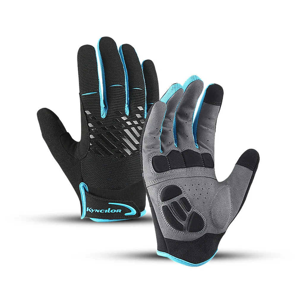 Уличные перчатки для горного Велосипеда с сенсорным экраном с длинными пальцами, дышащие амортизирующие мужские и женские перчатки для занятий спортом, фитнесом, велоспортом