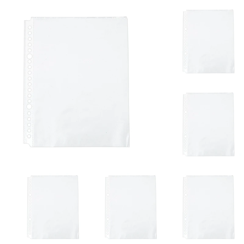 Упаковка Из 400 Прозрачных Перфорированных карманов формата А5 - Пластиковые папки Poly