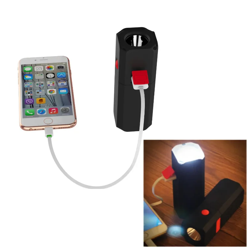 Фонарик 2 в 1 10400 мАч, блок питания для телефона с затемнением, мини USB, светодиодный светильник для чтения на открытом воздухе