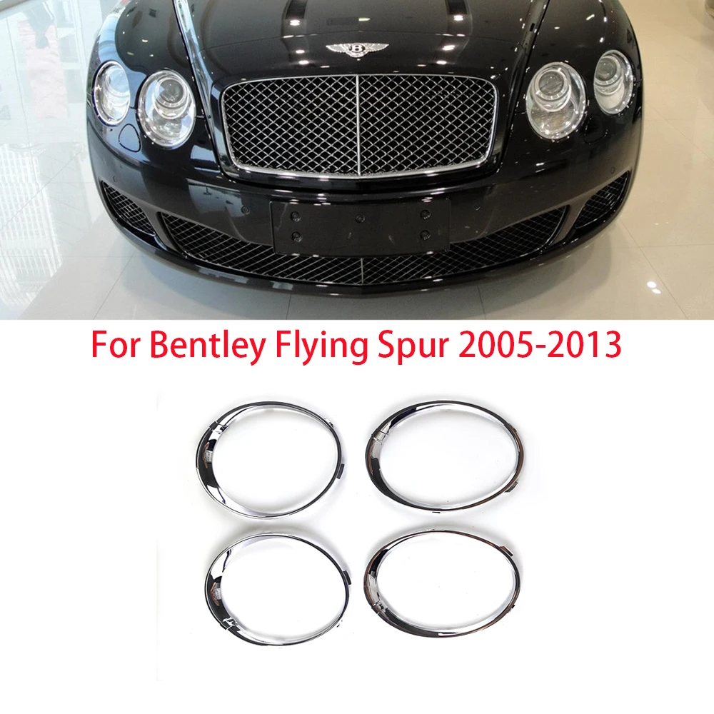 Хромированное Светодиодное Кольцо Фары Для Bentley Flying Spur 2005-2013 Рамка Фары 3W5807763 3W5807764 3W5807767 3W5807768